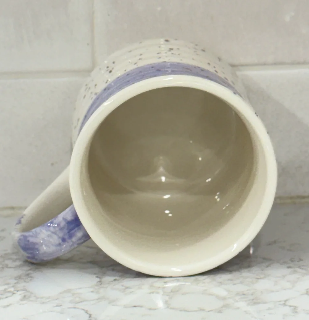 Sheffield Home Speckled Mug Purple White Ceramic Stoneware Coffee Cup Pottery